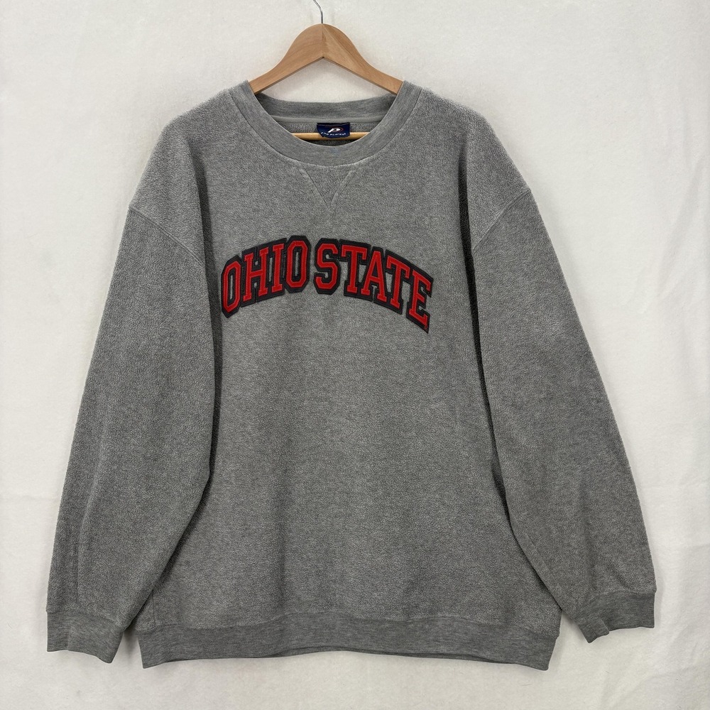 Ohio State Buckeyes Sweater Mens 2XL Medium Gray NCAA Football Pro Player VTG